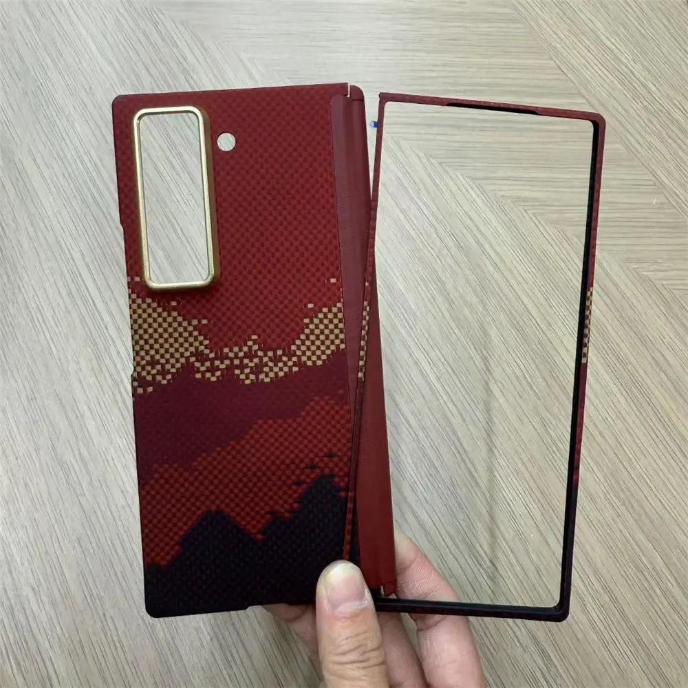 삼성 갤럭시 W25 Magsafe 보호 갑옷 커버용 마그네틱 프리미엄 아라미드 탄소 섬유 케이스