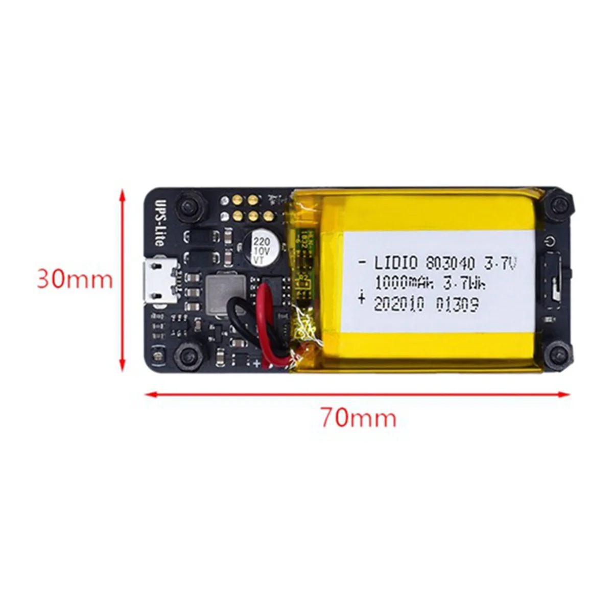 Imagem -06 - Ups-lite Power Board com Função de Detecção de Energia Acessório Carregador de Bateria 1000mah Bateria para Raspberry pi Zero