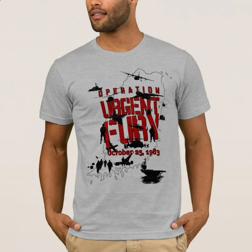 Operation Urgent Fury, The Invasion of Grenada T-Shirt 100% Cotton O-Neck Summer Short Sleeve Casual Mens T-shirt Size S-3XL