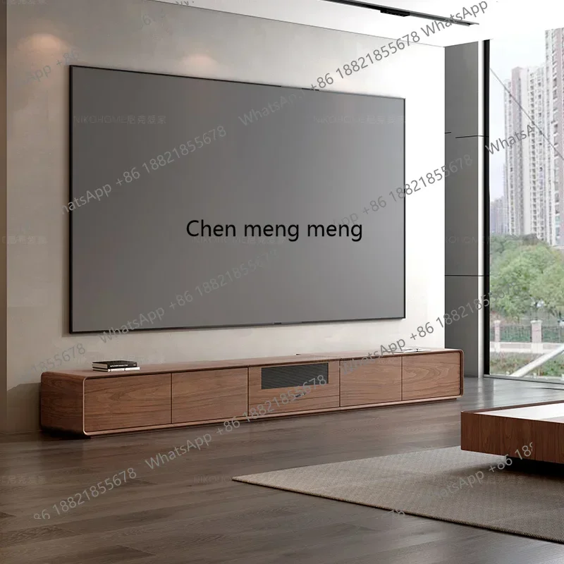 Q181  Laser TV Cabinet Electric Retractable Table Smart Projector TV Cabinet Special Walnut