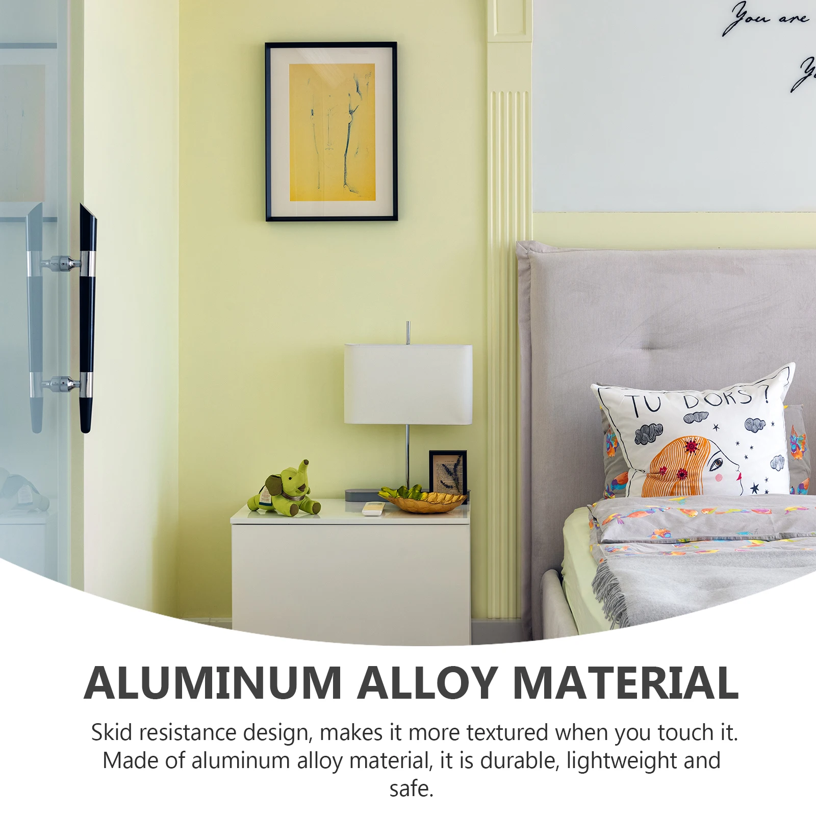 

1Pcs Iron Door Handle Black Durable Modern Style Easy Install for Barn Garage Warehouse Granary Door Pull Handle