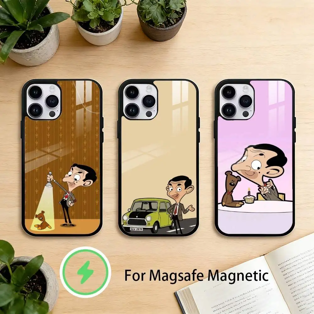 

Funny Mr Bean Phone Case For iPhone 17/16/15/14/13/12/Plus/Pro/Max for Magnetic Wireless Charging