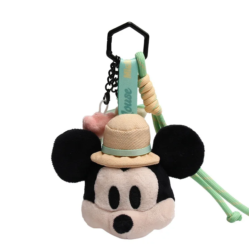 ديزني حقيقية ميكي ماوس الأسرة ألعاب من نسيج مخملي ميكي دمية معلقة الديكور على ظهره المفاتيح هدية عيد ميلاد هدية الكريسماس