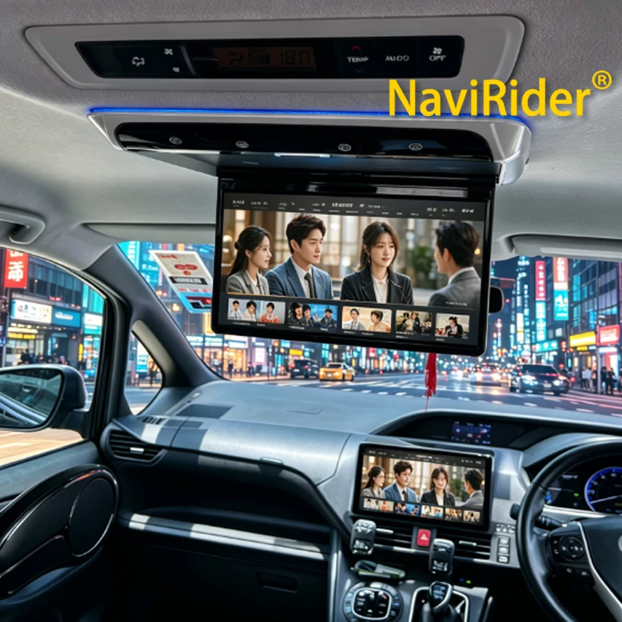 Y 12.2inch HD Android/ Mp5 4+64G Car Ceiling Screen Flip Down Monitor 1920*1200 IPS HDMI LED Screen Roof TV WiFi Mobil Video