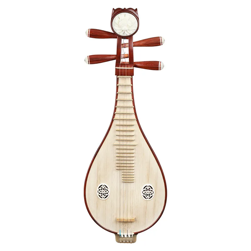 Xinghai Liuqin Musical Instrument: African rosewood wood log, copper fine-tuned rosewood willow qin 8472-2