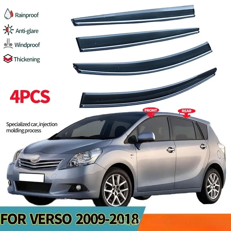 Fits for TOYOTA  VERSO 2009-2018+ Window visor Car Sun Rain Guard Vent Shade Deflector Wind Weathershield Moulding Trim