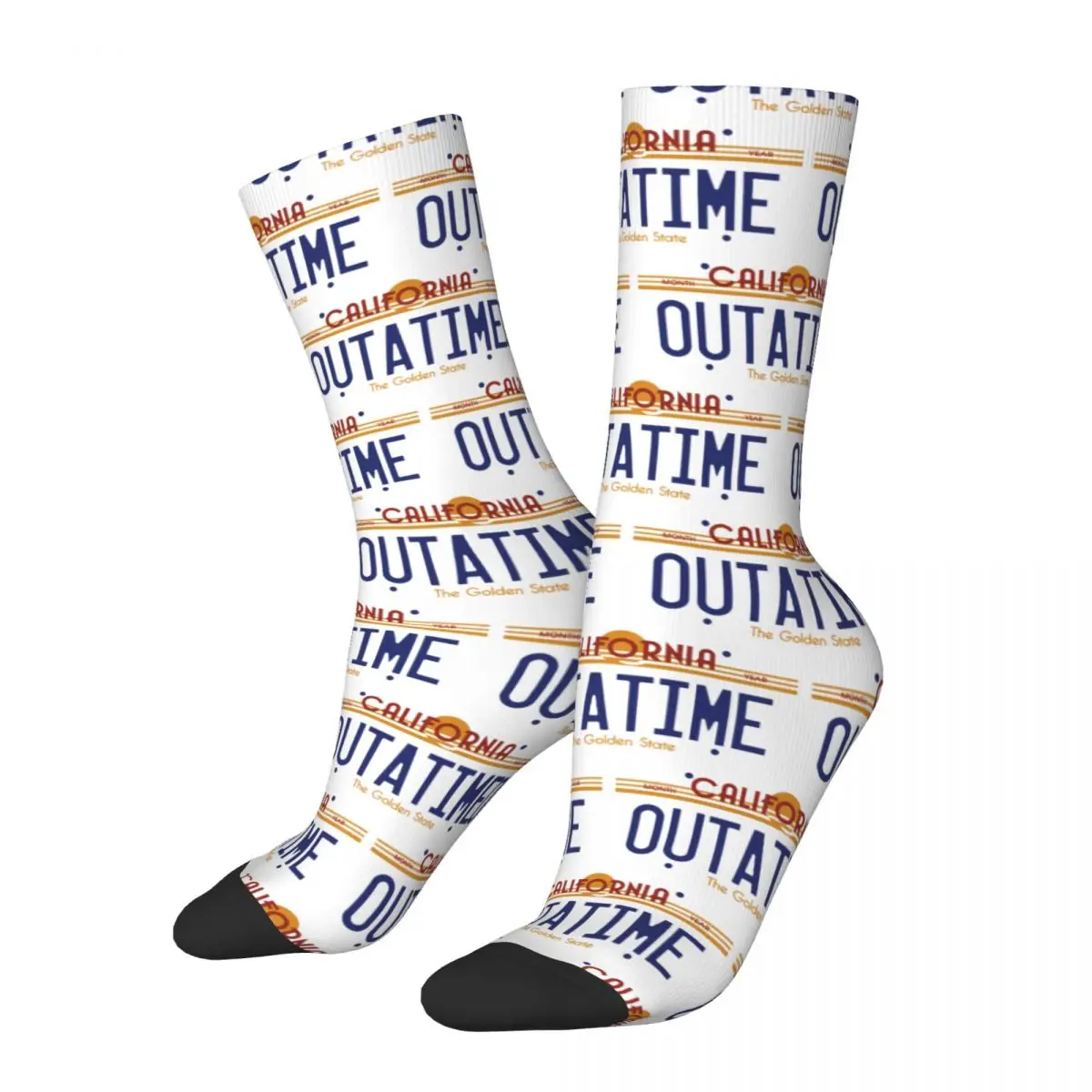 

Outatime Logo Socks All Season Long Socks Accessories for Man's Woman's Gifts