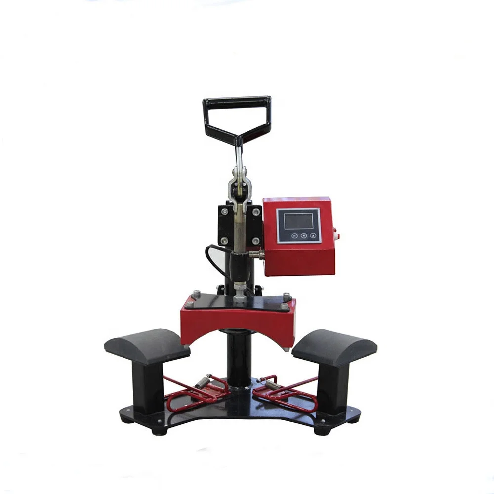 Double Working Tables Semi-Automatic Cap Transfer Sublimation Printing Multicolor Heat Press Machine 110V/220V