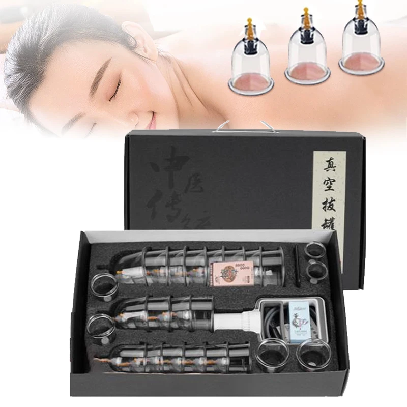 

Thick Tank Large Vacuum Cupping Set Treatment Cellulite Body Massager Anti-Break Tank Gua Sha Sucker Portable 12/24 Tanks