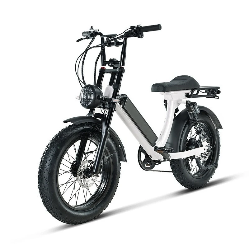 Aluminum alloy electric bicycle front and rear double shock-absorbing bicycle moped mountain bike