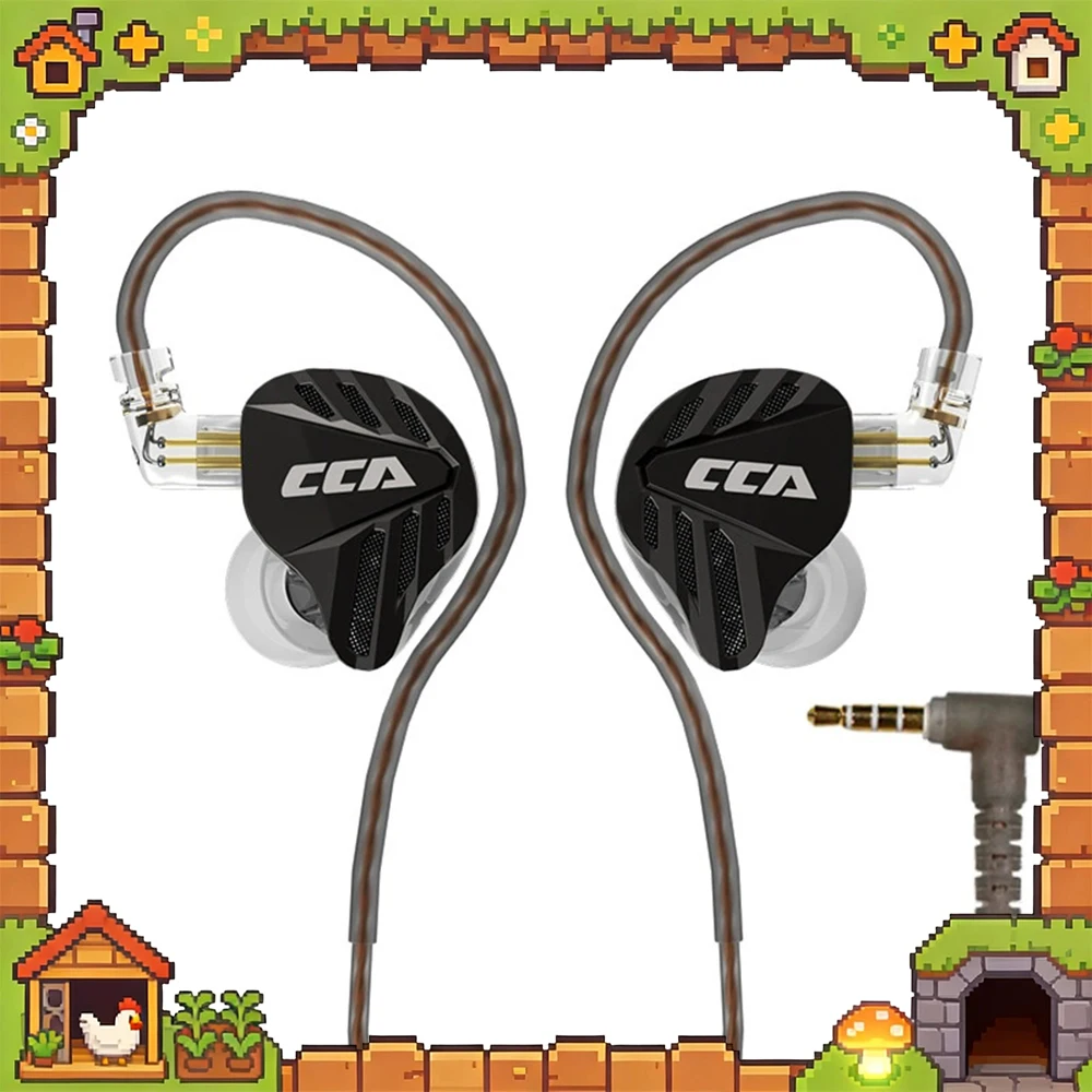 CCA FALCON Wired Headset Cooperative Acoustic Double Moving Coil Driving Unit Esports Headset LCP Diaphragm Composite Material