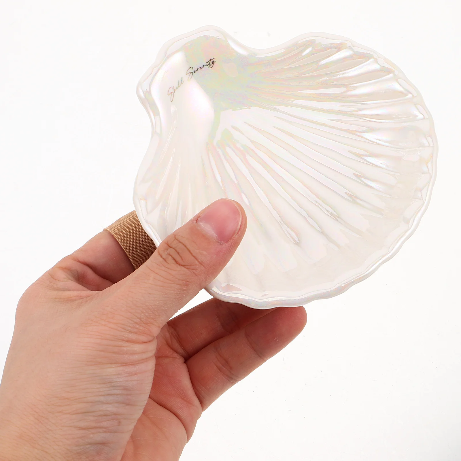 

Seashell Ceramic Jewelry Tray Shell Trinket Dish Compact Ring Earring Holder Ocean Themed Decorative Jewelry Plate for Necklaces