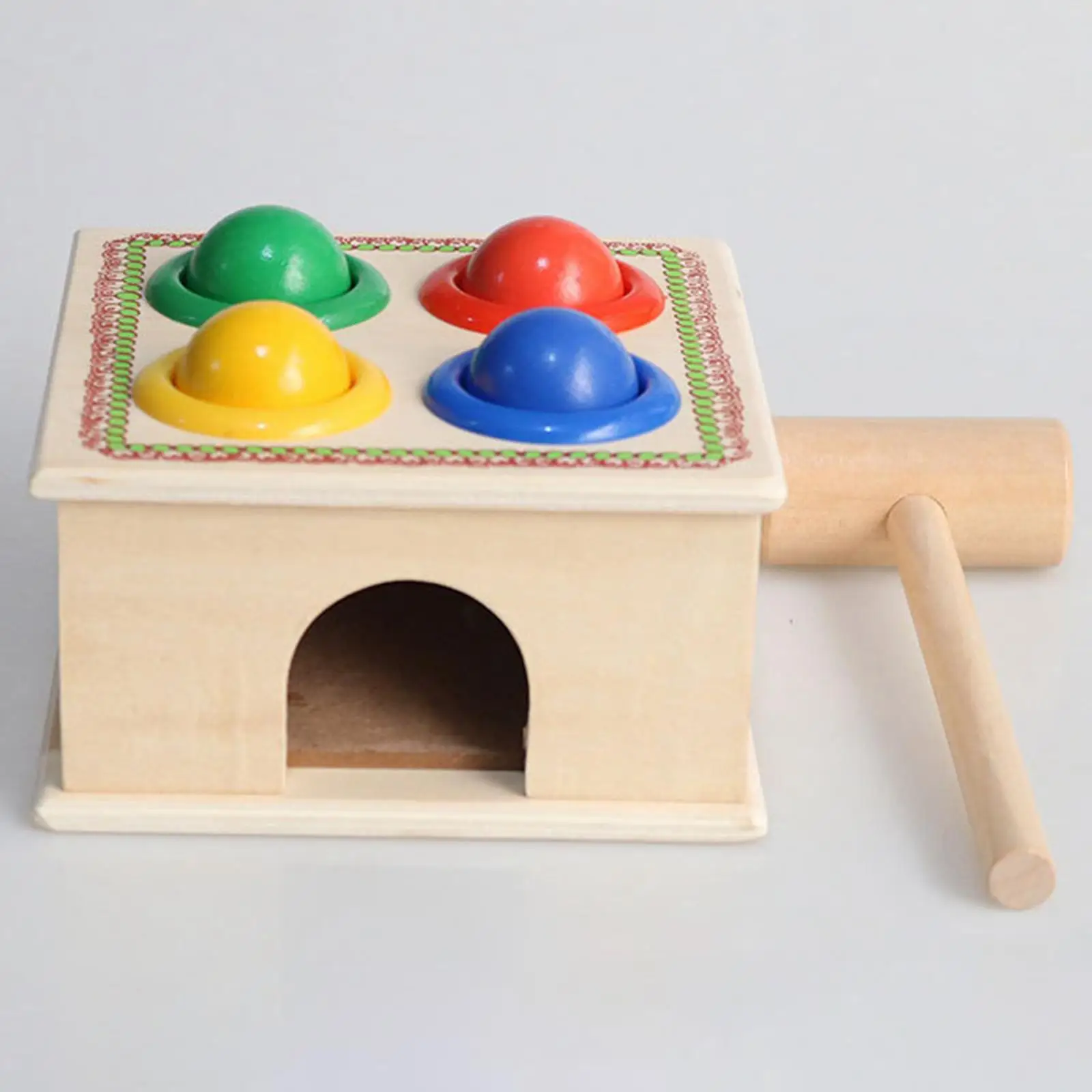 Wooden Pounding Bench Montessori Baby Workbench Toy for 1 2 3 4