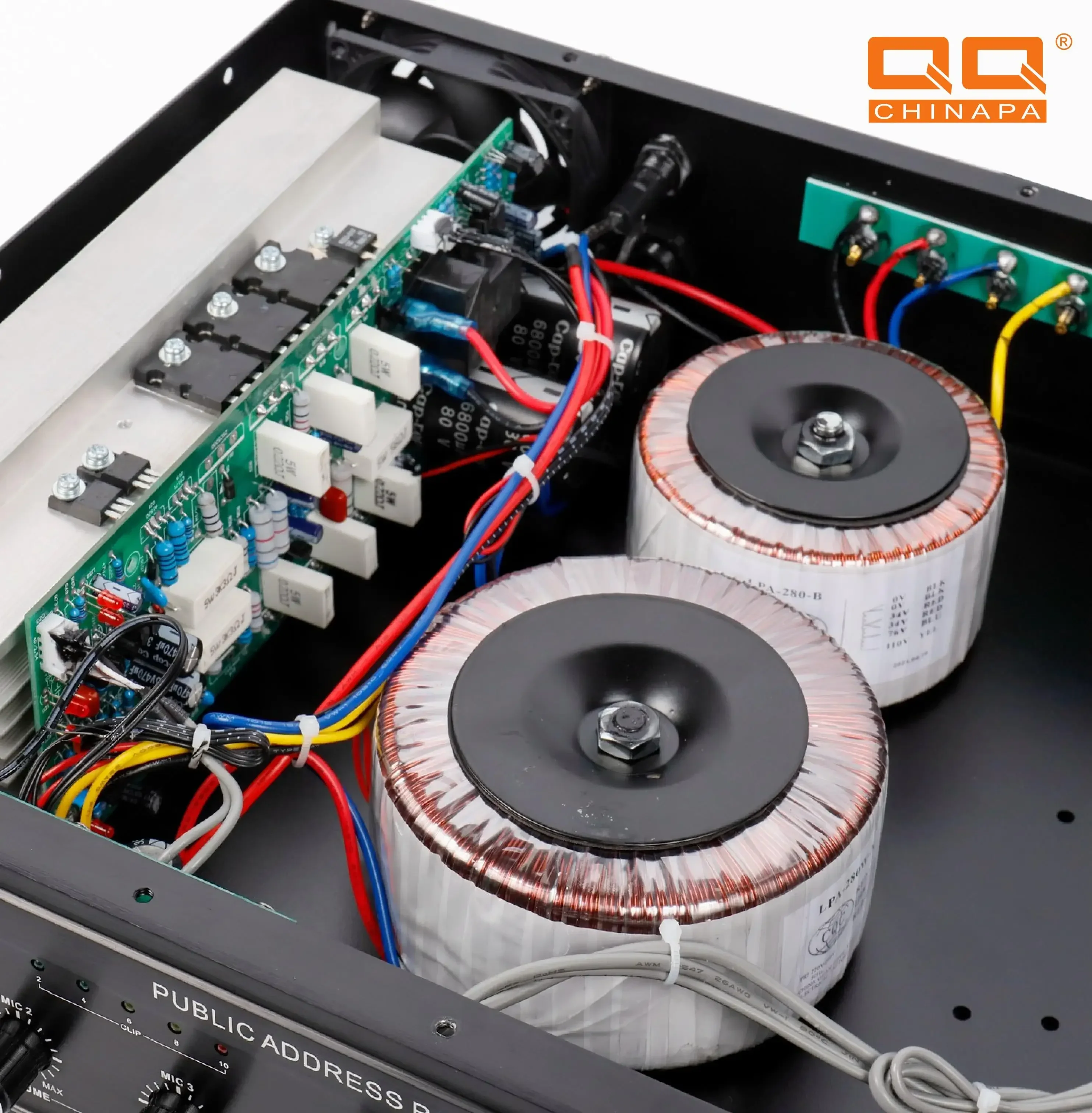 2025 LPA-680TF QQCHINAPA الشركة المصنعة للصوت المهنية 680 واط FM مضخم الأسنان الزرقاء