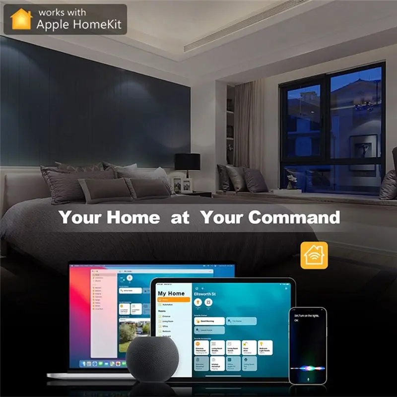 DT51 for Matter WIFI Smart Switch 4 Gang Smart Home Touch Wall Switch Support Alexa for Google Voice Smart APP White