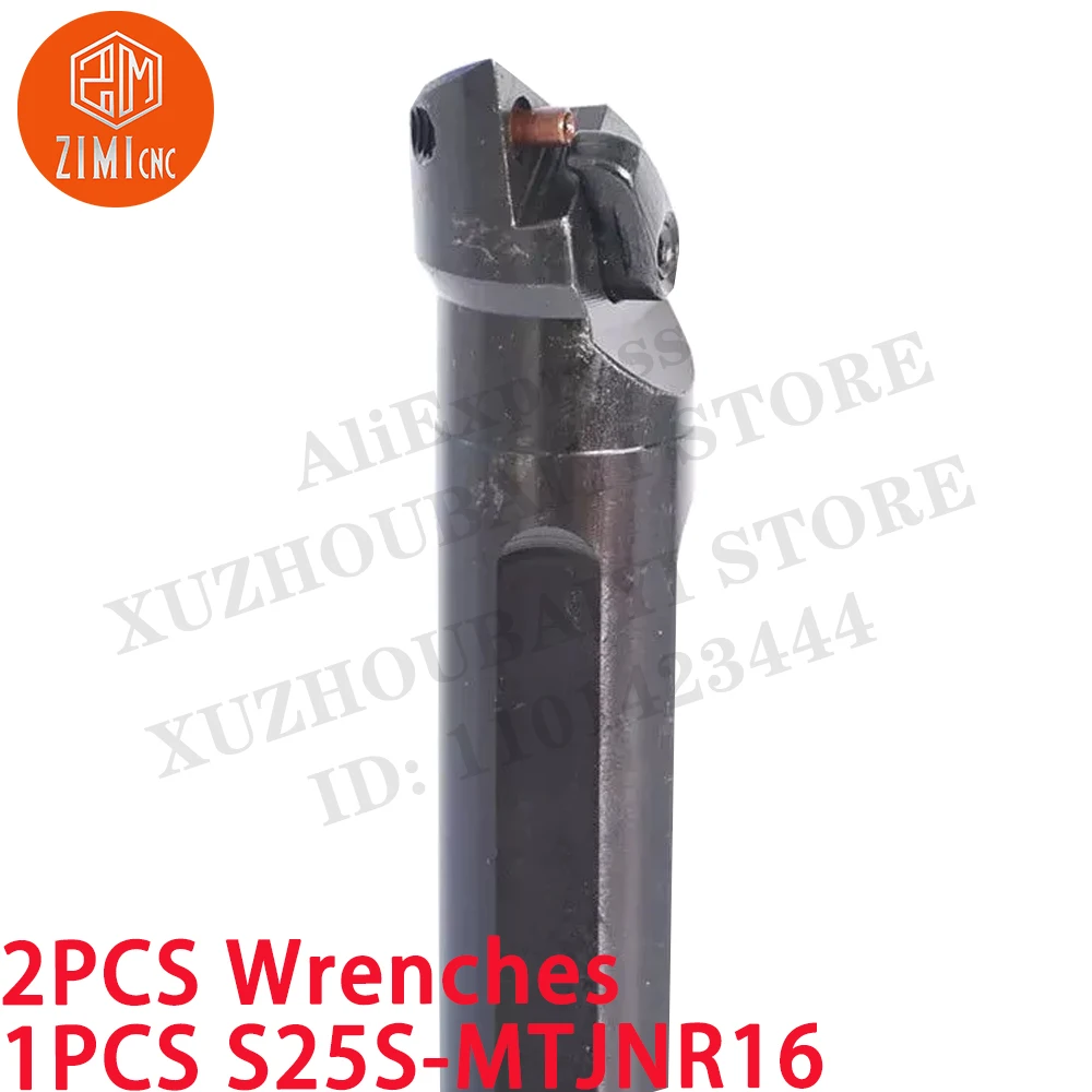 1PCS S25S-MTJNR16 Portaherramientas de torneado interno para torno CNC de 25*250 mm Para insertos de carburo TNMG16 Herramienta de corte mecánica para torno de metal