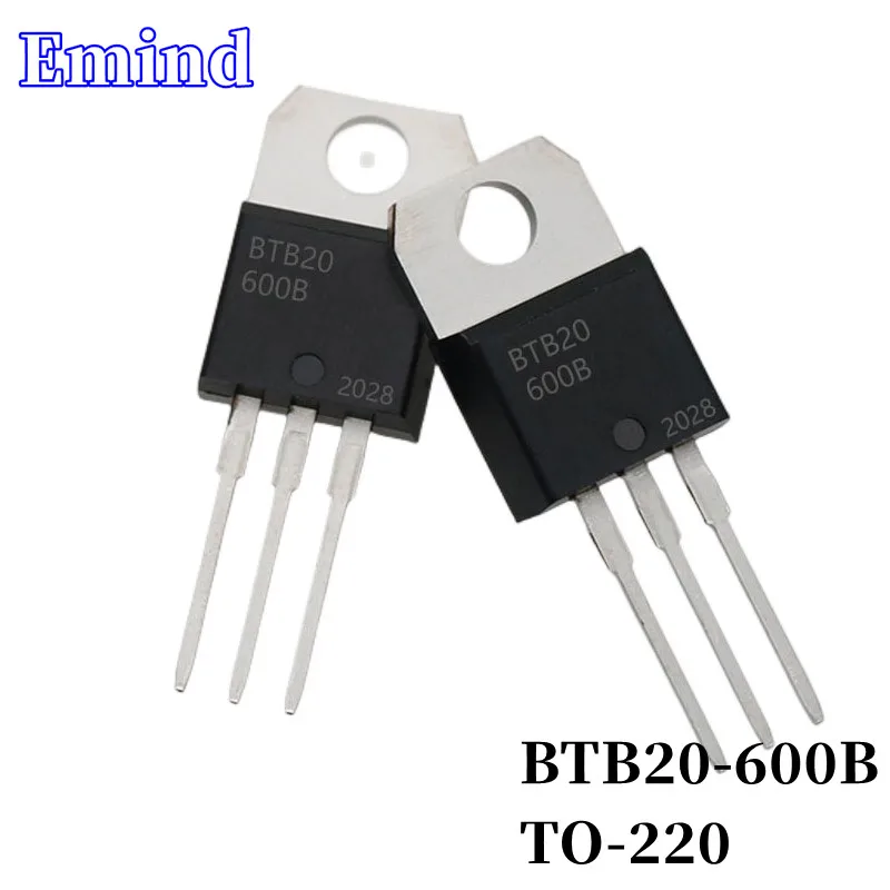 20/50/100/200/500Pcs BTB20-600B BTB20 Triac 20A/600V TO-220 DIP Thyristor Large Chip