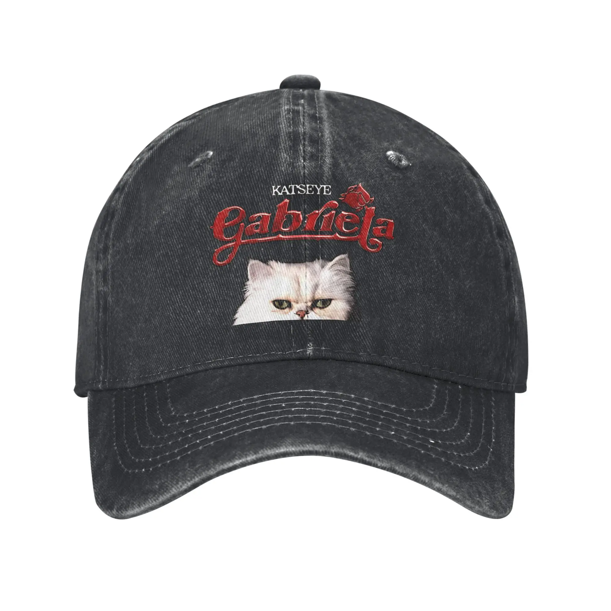 

Summer Katseye Gabriela Cat Baseball Cap Sun Sun-Proof Design Washed Trucker Hat Men Women Classic Kpop Rock Baseball Caps