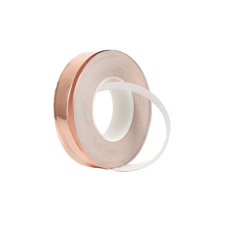 0.05mm*15mm*50M Electrically adhesive conductive adhesive flakes strip shielding copper foil tape for EMI shielding