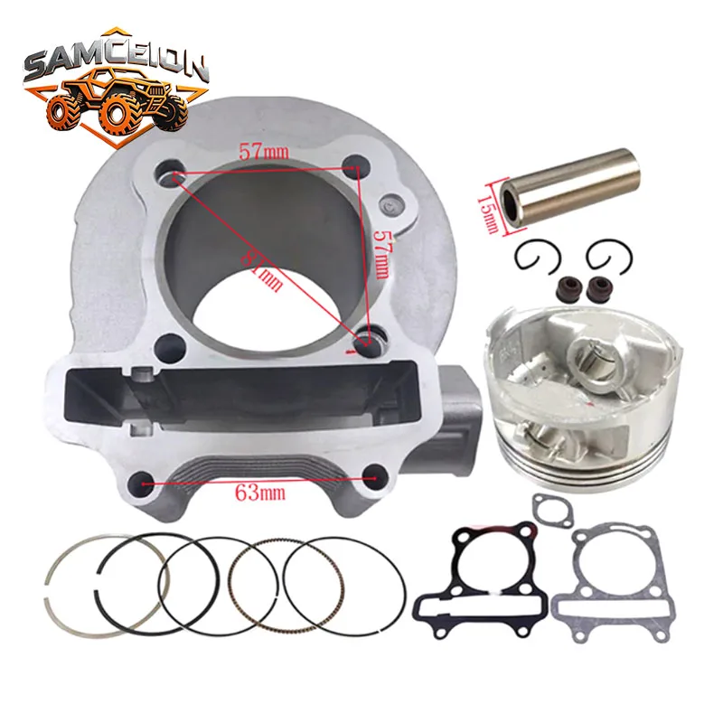 61mm Motorcycle Engine Cylinder Kit for GY6-175 Haomai GY6 GTS175,161QMK Motorcycle Engine ATV Parts P/N:GY6175-01