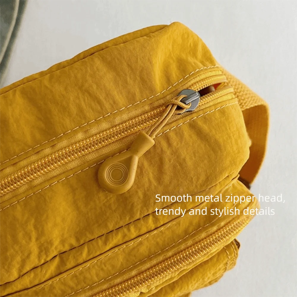 حقيبة ساعي خفيفة الوزن بفتحات متعددة وحزام كتف قابل للتعديل وحقيبة ظهر جانبية من النايلون مناسبة لكل من الرجال والنساء #3