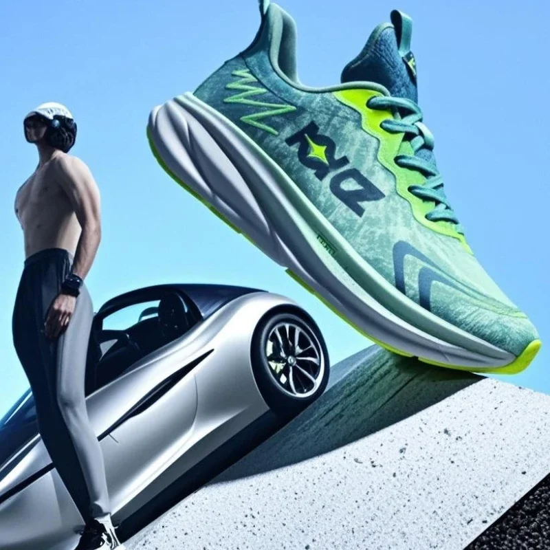 أحذية رياضية رجالية نعل سميك أحذية الجري تنفس جودة عالية لينة وحيد الرياضة في الهواء الطلق الترفيه شبكة احذية الجري الرجالية