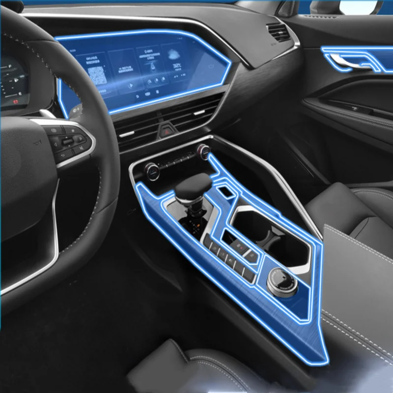 

Interior Center Console Transparent TPU Protective Film Anti-scratch Repair Accessories For Geely Tugella Xingyue FY11 2019-2021