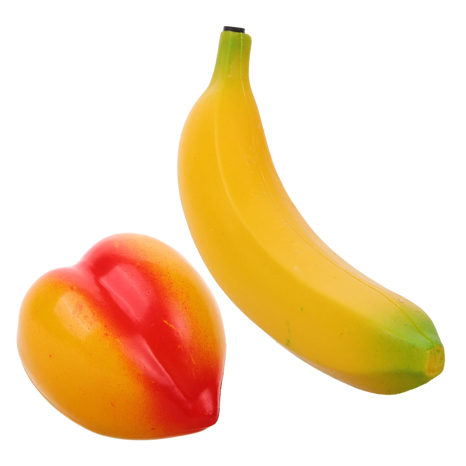 2 pçs auxiliares de ensino de frutas crianças musical shaker brinquedo instrumento percussão em forma de fruta aprendizagem precoce brinquedo plástico