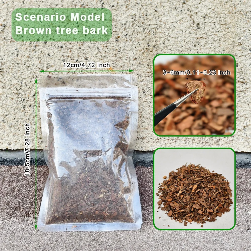 20/50g DIY Simulation Stone Bark Assembly Model Mountain Fairy Garden Accessories Railway Making Mini Bench Rock Scene Layout