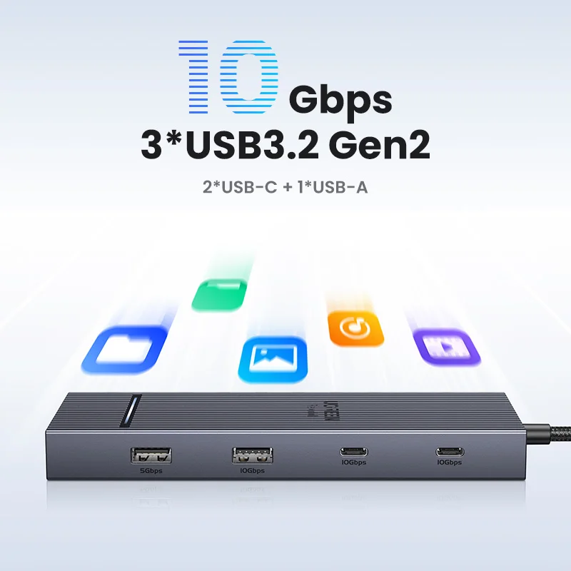 Imagem -03 - Ugreen Usb c Hub 10 Gbps 4k60hz Hdmi Usb3.2 Pd100w Usb Splitter para Laptop Macbook Pro Air Ipad Phone Android Docking Station