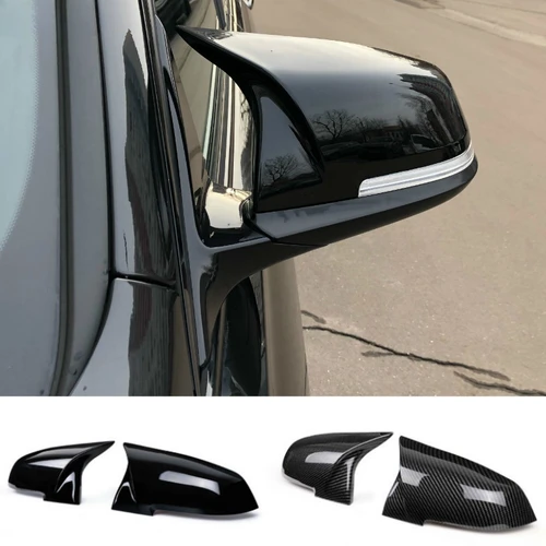 Imagen 2 del producto Para BMW 1 2 3 4 Series F20 F30 F31 F32 F36 2012-UP 320i 328i 330d 335i M3 M4 aspecto reemplazo estilo cubierta de espejo de fibra de carbono