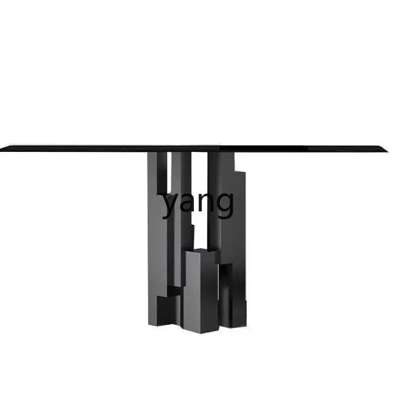 

LMM Italian light luxury rock slab, narrow table against the wall, modern art decoration cabinet