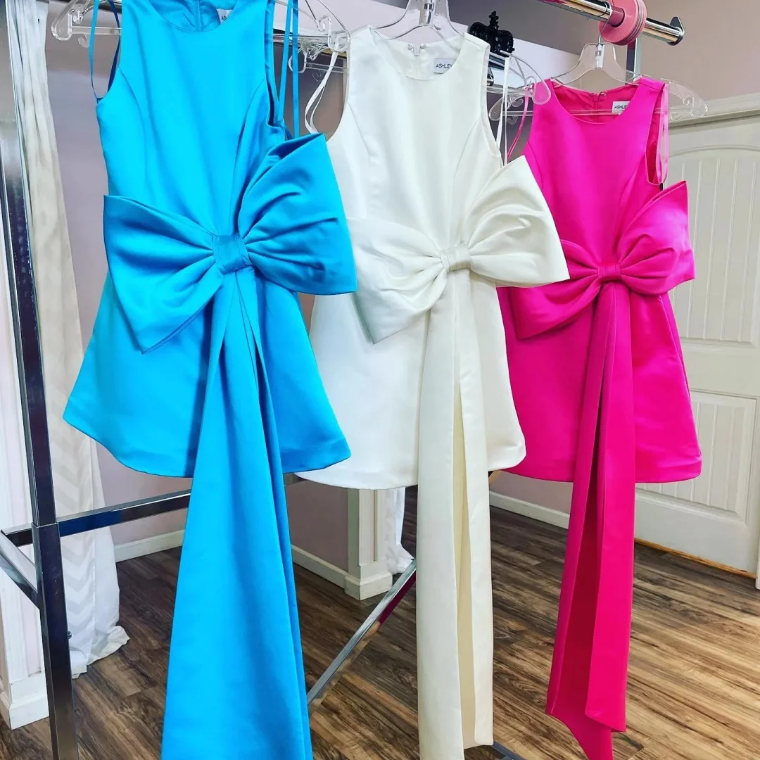 

Customized Little Miss Pageant Dress for Teens Juniors Toddlers Big Bow Short/Mini Girl Formal Party Wear Gown rosie ritzee