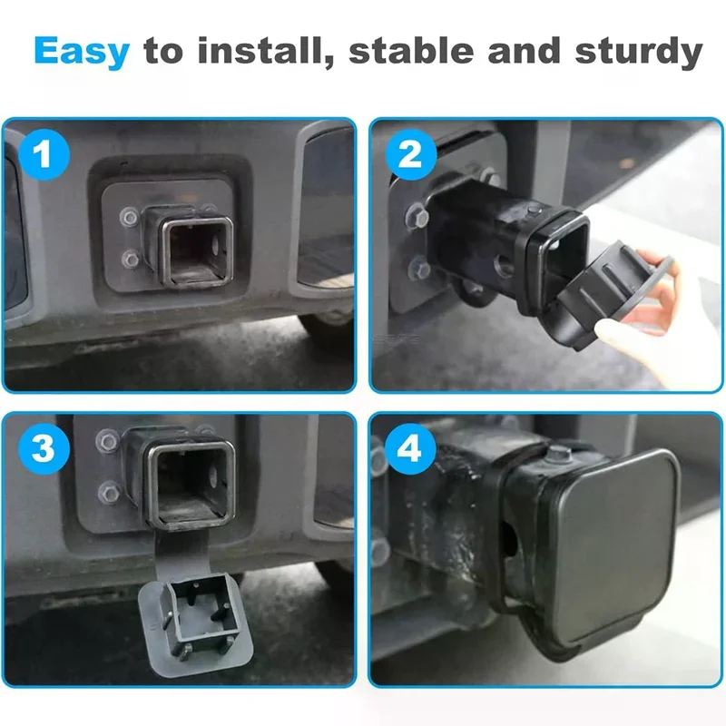 Couvercle d'attelage de remorque 2 pouces, couvercle d'attelage de remorquage étanche, bouchon de Tube de prise unique, protecteur, accessoires extérieurs automobiles