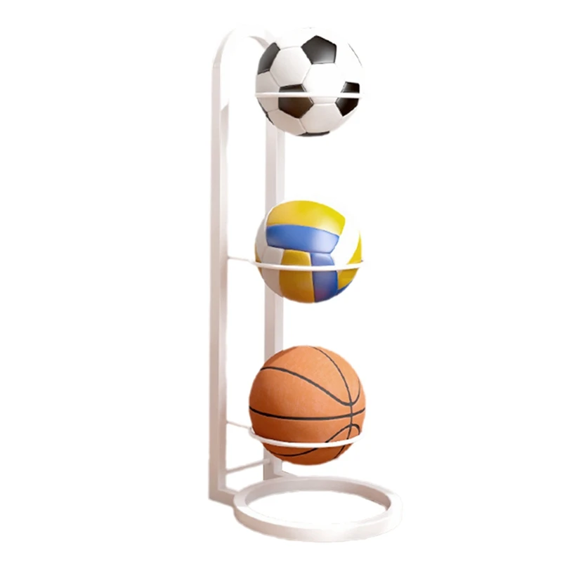 NEW-Three-Layer Iron Basketball Stand, For Volleyball, Football Storage Rack, Multi-Layer Storage Rack