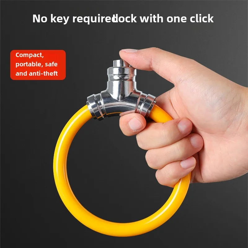 Bike Lock Mountain Bike Road Car Thick Steel Cable Lock Alloy Ring Lock Battery Car Waterproof Shear