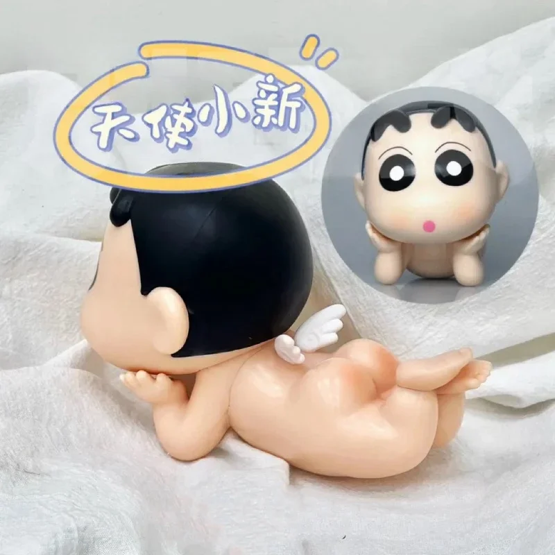 Crayon Shin-Shin Gk Angel Crayon Shin-Shin Lying Posture Cute Q Version Nohara Shin-Nosuke Baby Hand-Made Model Carving Toy Gift