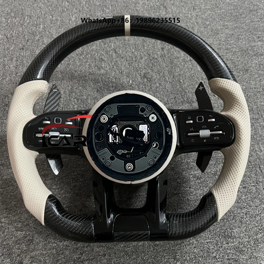 Professional Steering Wheel Real Carbon Fiber Fit for C63 E63 W212 W176 W213 W211 W205 2016 2017 2018 2019