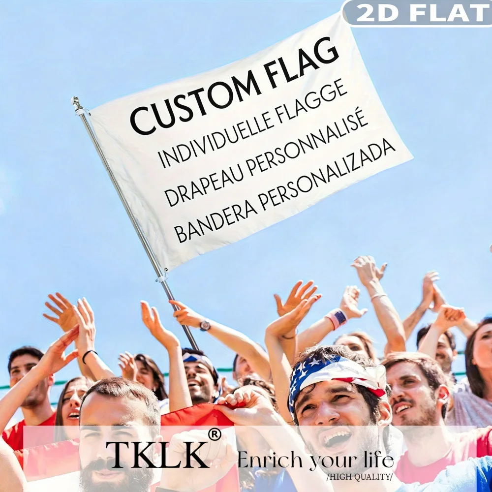 Custom 1pc Single Sided Polyester Flag, Durable Flag, Outdoor Use, Custom for Gift, No Electricity Required, Custom Text Logo