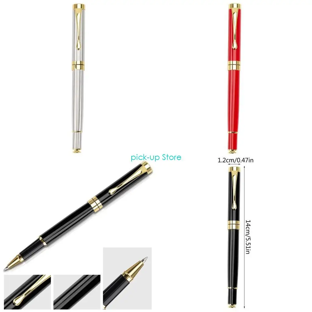 

Q5WA Luxury Metal Signing Pen Gift Box Gel Pen 0.5mm Black for Writing Journaling Notetaking Students Stationery Gift