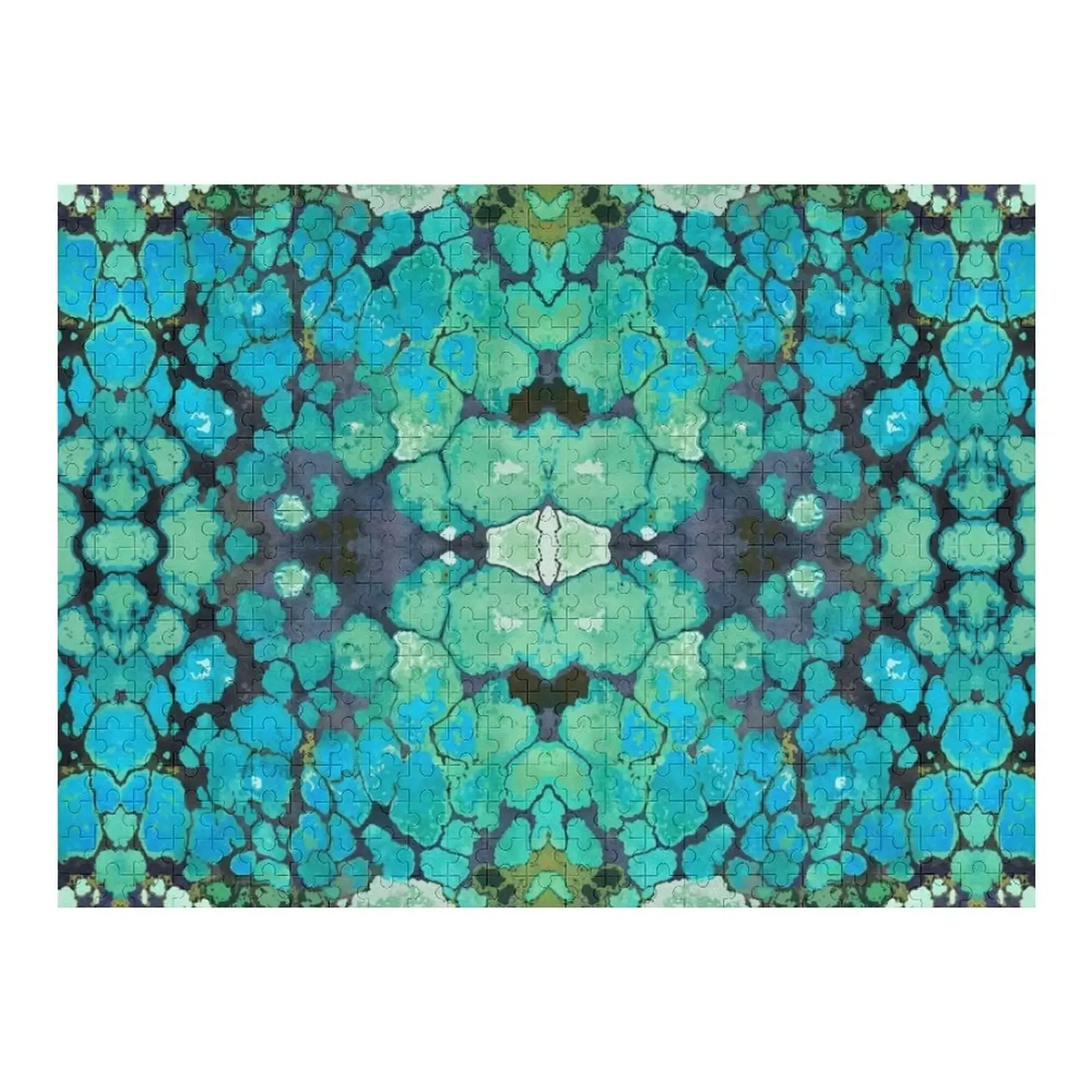 

Головоломка с синим бирюзовым принтом из натурального камня, персонализированная головоломка, рождественские подарки, персонализированная головоломка с именем