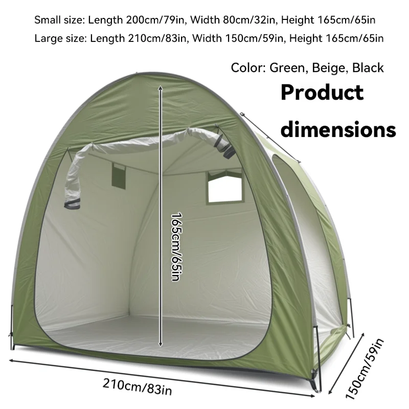 1 Pack Space‑Saving Bike Storage Shed, Portable Shelter, Patio Backyard Bicycle Storage Tent for Family Bikes