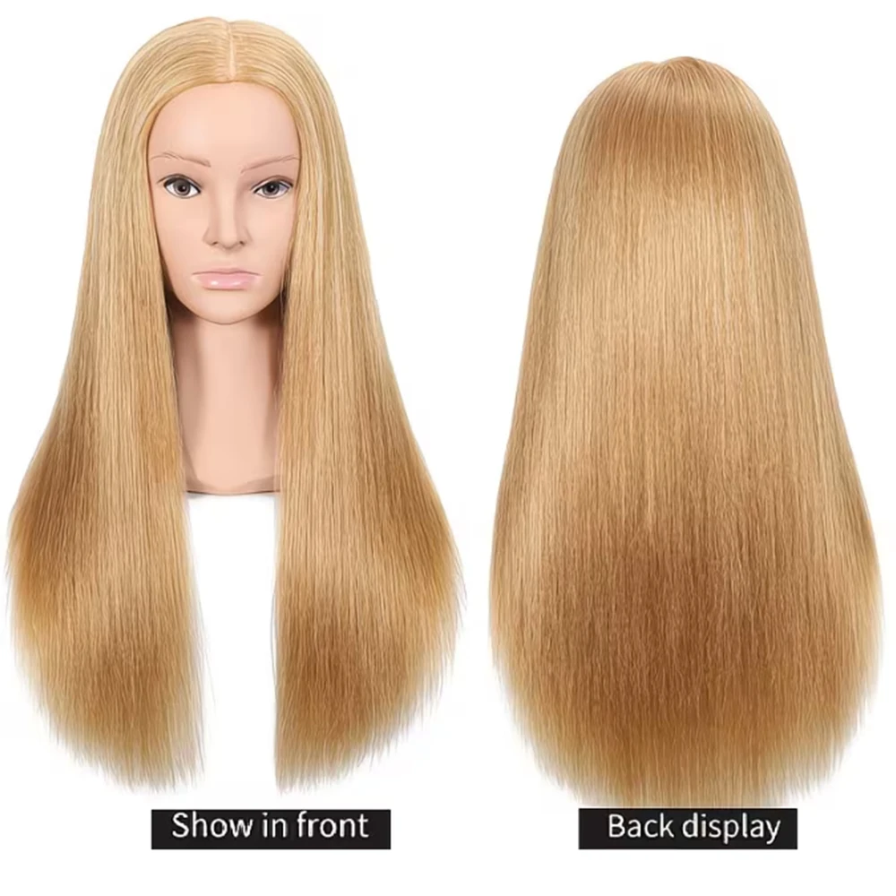 Cosmetology Mannequin Head With Shoulder, 95% Real Hair Perfect For Braiding Cutting Curling Styling For Salon School
