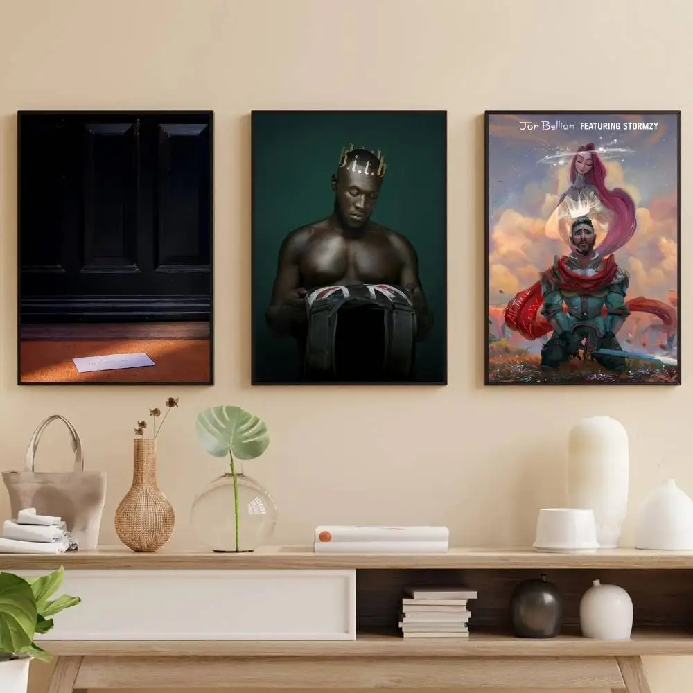 

Rapper S-Stormzy Poster Self-adhesive Art Waterproof Paper Sticker Coffee House Bar Room