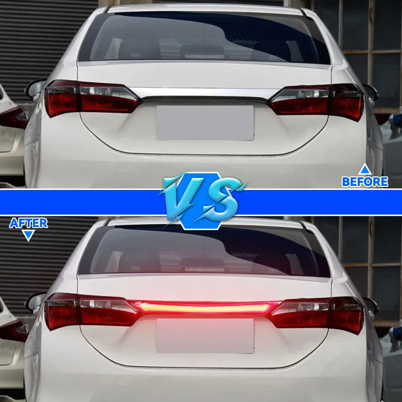 For Toyota Corolla Altis 2014 2015 2016 2017 2018 Car LED Rear Fog Lamp Bumper Light Brake Light Dynamic Turn Signal Reflector