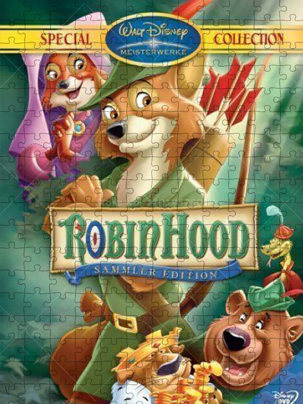 Disney Classic Movie RobinHood Puzzle Learning Education Interesting Wooden Toys 1000 Piece Jigsaw Puzzles For Children Kids