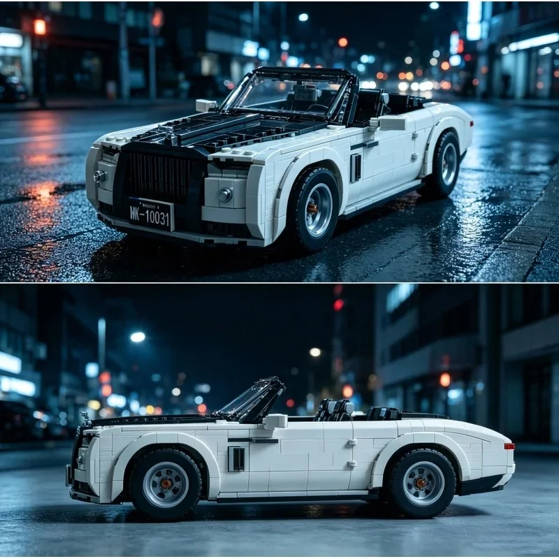 10031 Mould King Technical Car Building Block The MOC Wraith Oldtime Car Model Assembly Sport Car Brick Toys Kids Christmas Gift