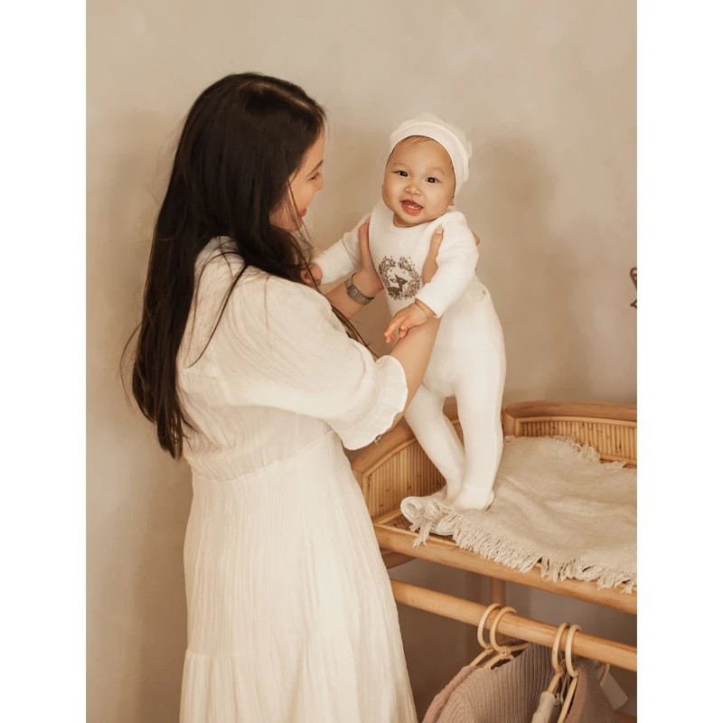 Ali Layette AW25 مجموعة بامبي القطيفة للأطفال والرضع قبعة مطابقة فاتنة السروال القصير