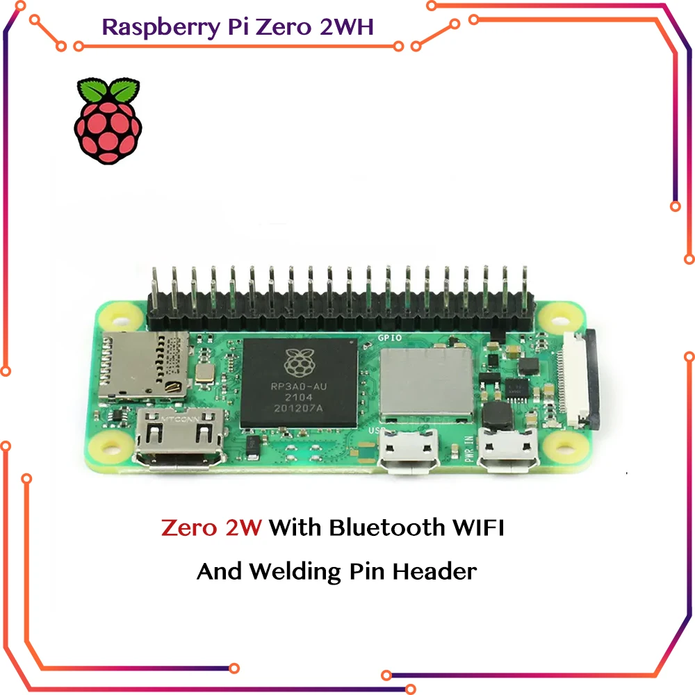 Raspberry Pi Zero 2W / W / WH /2WH WIFI Bluetooth Board with 1GHz CPU 512MB RAM Raspberry Pi Zero Version 1.3