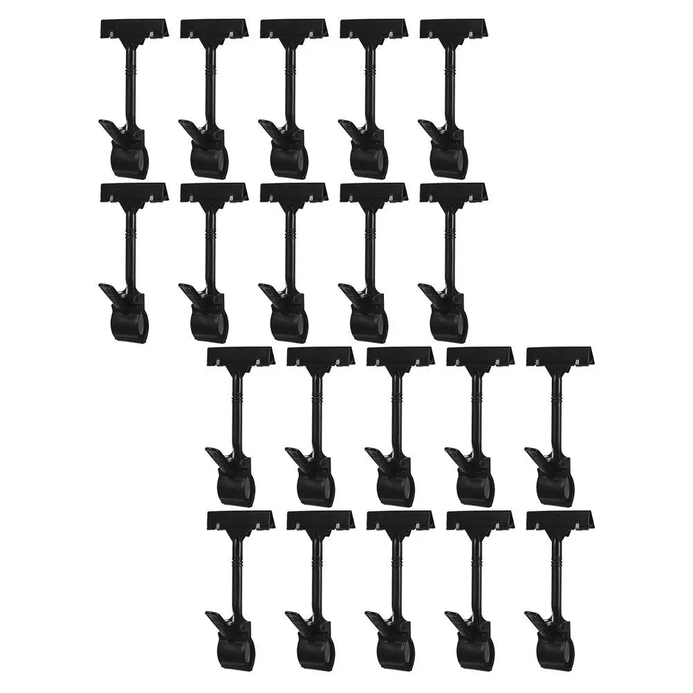 20pcs Adjustable Sign Holder Clips for Retail Shelves, Fruit Stands & Price Tags – Elegant Tag Clamp Set